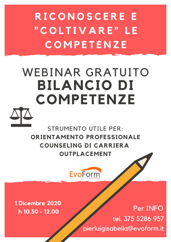 Webinar Bilancio di Competenze