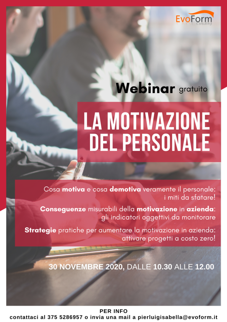 Webinar La Motivazione del Personale